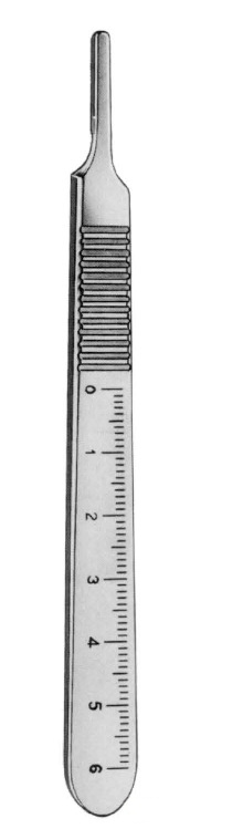 Ручка скальпеля LEGRIN М404/7201 с линейкой 
