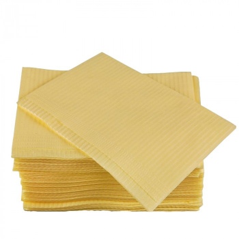 Салфетки для пациентов, желтые, BASIC Monoart (однослойные), 500 шт