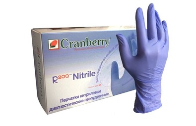 Перчатки нитрил R200  L  Nitril Power Free Exam Gloves диаг.неопудр. темно-синие 200 шт.