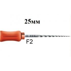 Про-Тэйпер, F2 красный, ручные 25 мм, ( уп. 6 шт.) /Dentsply/