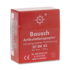 Бумага артикуляционная Bausch, 300 листов, 200 мкм, красная