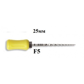 Про-Тэйпер, F5 желтый-желтый, ручные 25 мм, ( уп. 6 шт.) /Dentsply/