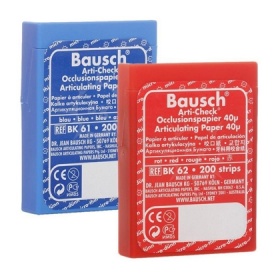 Бумага артикуляционная Bausch, 200 листов, 40 мкм, синяя/красная